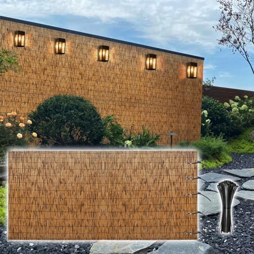 MMleYN Bambuszaun Für Den Außenbereich 60cm, 70cm, 80cm, 90cm, 100cm, 110cm, 120cm, 130cm, 140cm Hoch Sichtschutzwand Für Die Terrasse Dekorative Zäune Für Outdoor, Galerie, Restaurant, Hotel (Size :