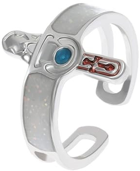 XSLGOGO Anime Peripherie Sword Art Online Muster Kreuz Ring Paar Ringe Mode Retro Ringe Party Favours