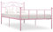 THOYTOUI Bettgestell, Metallbett Tagesbett Bettsystem Bettrahmen Geeignet für Mehrbettzimmer Hotel Schlafzimmer Gästezimmer Rosa Metall 100 x 200 cm