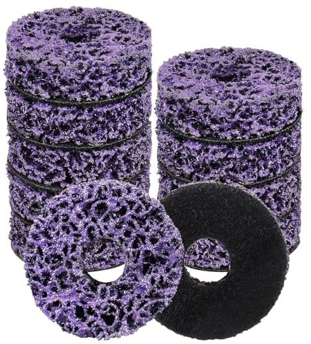Shineboc Dischi di Smerigliatura, 50mm Pulizia Grossolana di Set, 10 Pezzi Poly Strip Wheel Disco Abrasivi, Rimozione Vernice E Ruggine in Nylon per Smerigliatrici Angolari