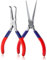 GOLD DEER 2PCS Set di pinze a becchi d'ago Mini pinze a becchi lunghi e pinze a becchi d'ago piegate Pinze per gioielli, pinze a becchi d'ago extra lunghe per avvolgere i fili.