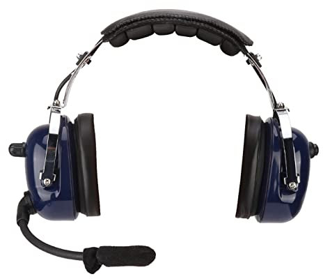 EIMSOAH Headset für die Allgemeine Luftfahrt für Piloten, Dual-Plug-Pilotenkopfhörer, 3,5-mm-Headset mit Rauschunterdrückung, Akustik-Ohrmuschel, AUX-Anschluss, GA-Dual-Stecker mit