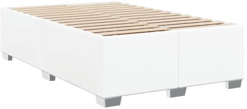 vidaXL Bettgestell ohne Matratze Weiß 120x190 cm Kunstleder