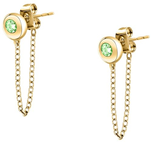 MORELLATO Damen-Ohrringe aus recyceltem 925 -Gold mit Stein und Kette, TESORI ETERNI-Kollektion SAXN19