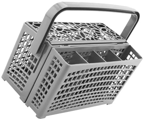 HOMSFOU Spülmaschinen-besteckkorb Aus Robustem Langlebiger Utensilienhalter Mit Tragegriff Und Fächern Für Besteck Löffel Und Essstäbchen Geeignet Für