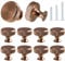 Sdhiiolp 10 Pcs Cabinet Knobs - Matte Champagne Bronze Gold Metal Round Knurled Wardrobe Door Kitchen Hardware Cupboard Handles With Screws for Drawer Dresser and Wardrobe