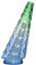 Kleine transparente Kristallglasvase, geeignet für Heimdekoration (transparentes Blau)