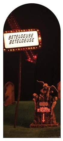 Star Cutouts SC4650 Beetlejuice Here Is Backdrop Cardboard Cutout 185cm – Horror Comedy Party Decoration, Event Display & Fan Gift