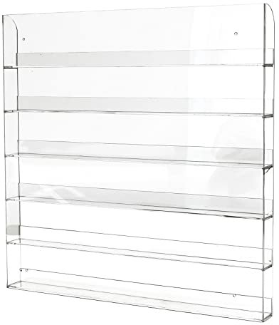 Wulimasun 6 Ebenen 96 Flasche Nagellack Regal Display Ständer Acryl Nagellack Regal Wandregal Wandmontage Klar,Für Nagelsalons,Häuser, Schönheitssalons,Einzelhandelsgeschäfte