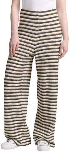 Tom Tailor Denim Damen Wide Leg Strickhose mit Streifen