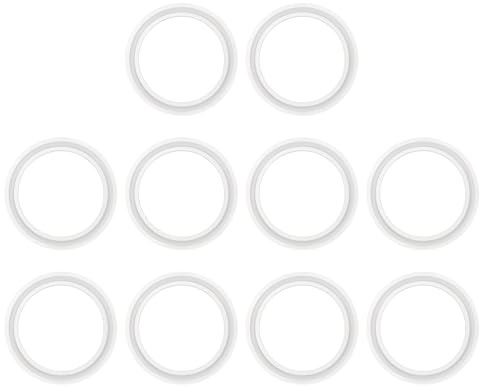 PATIKIL 10pcs Tri Clamps Gasket, 64mm OD 48mm ID Sanitary TC Tri Clamps Gasket Tri Pipe Silicone Ferrule Washers Tube Fittings O Ring Seal Gaskets for Dairy Brewing Winery Equipment