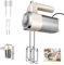 Elektrischer Handmixer – Handrührer - Mixer Handrührgerät – Hakenentriegelung – Rührgerät mit Turbotaste - Küchenmixer 5 Geschwindigkeiten - Rührmixer Edelstahl