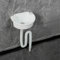 XRB2050 Lavabo de Pared de Resina, 30x21x10.5 cm Lavabo de Baño Tamaño Pequeño, Semicircular Lavabo para Guardarropa Aseo de Invitados Lavadero Garaje Blanco 150cm Desagüe
