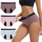 INNERSY Menstruationsunterwäsche Leichte Blutung Perioden Unterwäsche Baumwolle Periodenslip 3 Pack (XL, Violett/Blau/Lila)