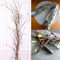 118 Pouces Flexible Branches d’Arbre Artificiel Faux Cerisier Fleur Raisin Tronc de Vigne Guirlande brindilles Plantes Bricolage Couronne pour Halloween Mariage accroché Mur Maison Porte d’en