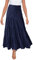 Plissee Retro Maxi Röcke Lang 2 in 1 Rock Bohemian Kleid Lose Fließende Strandparty Kleid Tragen Swing Große Bauchtanz Casual mit Kordelzug A Line, Marine, L