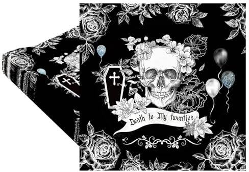 KOBOKO Servietten 30 Geburtstag,Death to My Twenties Servietten,Rip 20s Deko für Mann Frau,Rip Twenties Deko 30. Geburtstag Papierservietten,30er Geburtstags Dekoration Napkins,Geburtstagsdeko Tish