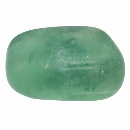 Lebensquelle Plus außergewöhnliche Trommelsteine | Edelstein-Trommelstein + Edelsteinkarte | Größe M: 2-3 cm | Handschmeichler Heilstein Taschenstein (Fluorit, grün)