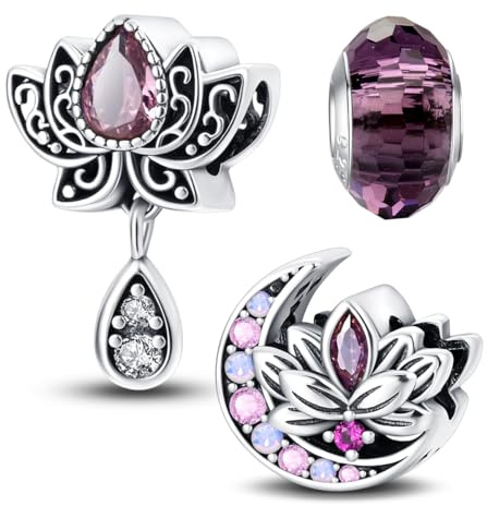 HappyStar charm anhänger silber 925 Eule Chamäleon Insekten blumen Charme Bead Charms für Damen Kompatibel Armbänder Halsketten(Mit einer Space Bead)
