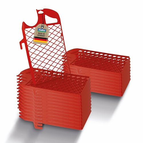 20x mako Abstreifgitter easyCLEAN 19 x 23 cm – Farbabstreifgitter aus Recycling-Kunststoff – Bruchsicher & leicht zu reinigen – Abtropfgitter für Farbe – Malergitter, Farbgitter