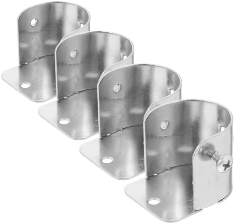 Milisten 4pièces Support de Tringle à Rideaux Acier Inoxydable Support Robuste pour Barre Tringle de Placard Fixation Latérale pour Rideaux Romains et Divers Types