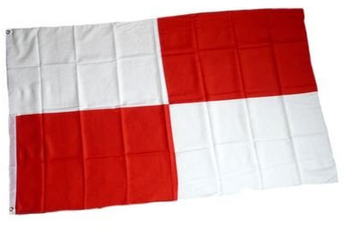 Fahne/Flagge Karo rot/weiß groß NEU 90 x 150 cm