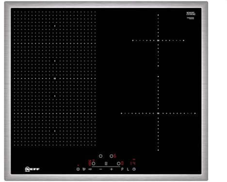 NEFF T56BD50N0 Induktionskochfeld N 70, 60cm, TouchControl, FlexInduction, PowerMove, Glaskeramik, Edelstahlrahmen