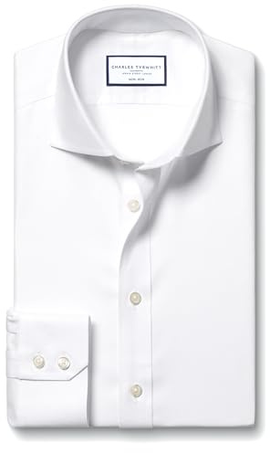 Charles Tyrwhitt White Non-Iron Twill Cutaway Extra Slim fit Shirt