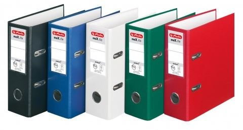 Herlitz Ordner Kunststoff A5 hoch 75mm (5er Set, sortiert)
