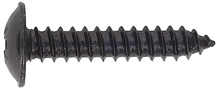 Sealey BST4825 Self Tapping Screw 4.8 x 25mm Flanged Head Black Pozi BS 4174 Pack of 100