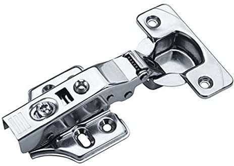 Bulk Hardware Bh05997 Cabinet Charnière 35 mm 95 degrés Soft Close ZP à demi Overlay, Lot de 2 pièces