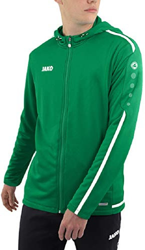 JAKO Herren Kapuzenjacke Striker 2.0, sportgrün/weiß, M, 6819