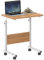 SogesHome Table d'appoint à roulettes Table d'ordinateur Mobile Petit Bureau Roulant pour Canapé-Lit Hôpital, 60 × 40 cm