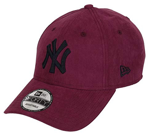 New Era New York Yankees MLB League Essential Nylon Maroon 9Forty Adjustable Cap - One-Size
