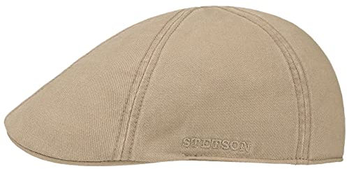 Stetson Texas Cotton Flatcap mit UV Schutz 40+ - Schirmmütze aus Baumwolle - Unifarbene Mütze Frühjahr/Sommer beige M (56-57 cm)
