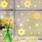 Fensterbild Frühling Blüten Pastell Ostern Fensteraufkleber wiederverwendbar Pastellfarben