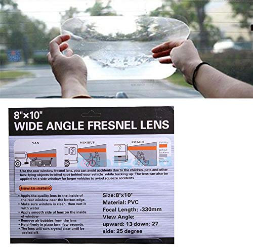 WIDE ANGLE CAR REAR WINDOW FRESNEL LENS VIEW OPTICAL 8x10 Reversing Parking