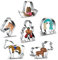 Pferd Cowboy Ausstechformen Formen Backen Set, 6 Stück Edelstahl Metallform mit Pferd, Pony, Pferdekopf, Hufeisen, Cowboy, Cowboyhut Keksausstecher für Kekse, Gebäck, Fondant, Lebkuchenkuchen