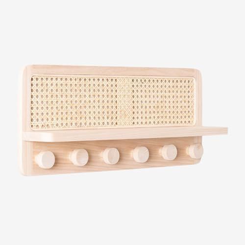 SKLUM Wandgarderobe mit Ablage aus Rattan Riley - ︎ 60 cm
