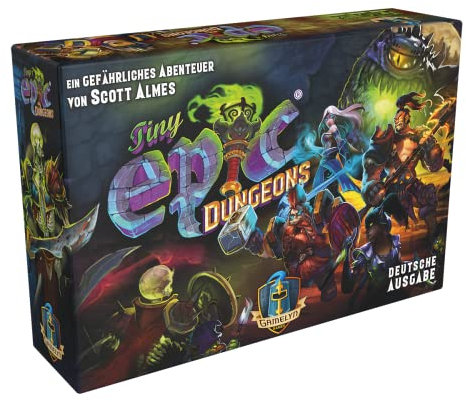 Gamelyn Games, Tiny Epic: Dungeons, Grundspiel, Familienspiel, Dungeon Crawler, 1-4 Spieler, Ab 12+ Jahren, 30+ Minuten, Deutsch