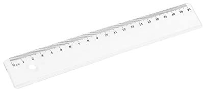 D.RECT - 24 Stück - 20 cm Lineal|Kunststoff Plastik|Transparent Glasklar | für Schule Büro Zuhause