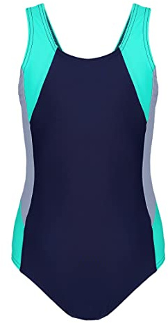 Aquarti Mädchen Badeanzug | Schwimmanzug mit Ringerrücken Kinder Bademode Sport Chlorresistent