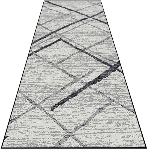 HUAXIQUE Outdoor Teppich Teppich Waschbar in Waschmaschine Waschbarer Teppich LäUfer Beige Teppich Läufer für Wohnzimmer Flur Büro Schlafzimmer Küche 90x340cm Form L