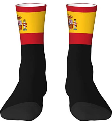 Lawenp Calcetines con la bandera de España Calcetines cálidos de invierno Calcetines deportivos que absorben la humedad para hombres y mujeres