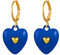Xmiral Européenne et Microincrusted Zircon Emel Drop Oil Love Earring Fashion Light Luxury Design Peach Heart d'oreilles Perceuse Pince Petite Kits