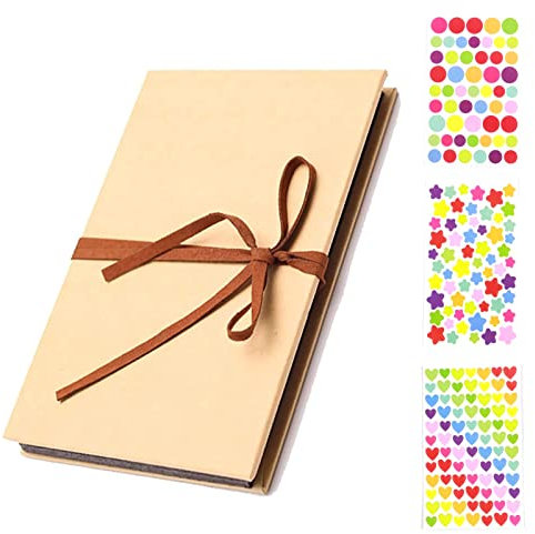 Album Fotografico Scrapbook Fai Da Te a Fisarmonica, Kraft per Anniversario, Matrimonio, Bambini Compleanno San Valentino Regali Di Natale, Marrone