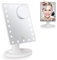 Miroir de maquillage à 22 LED avec lumières – Miroir lumineux à piles avec grossissement x 10 – Miroir de courtoisie réglable à 180 ° avec écran tactile éclairé pour maquillage
