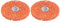 sourcing map 2pcs Paint Stripping Disc Drill Attachment 5 x 1/2 with 1/4 Shaft Strip Clean Discs for Rotary Tool Clean and Remove Paint Coating Rust, Orange
