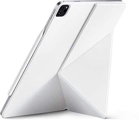 PITAKA Case for iPad Air 13 2024/iPad Air 2025, and iPad Pro 12.9 Inch 2022, Magnetic iPad Stand Slim Folio Cover, 4 Viewing Angles with Apple Pencil Holder [MagEZ Folio 2] White