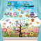 Shinybox Fensterbilder Frühling Selbstklebend, 9 Blätter Fensterbilder Frühling Sommer Schmetterlinge Deko, Fensterbilder Blumen Wiederverwendbar, Fensterbilder Kinderzimmer Fensterdeko Frühling(B)